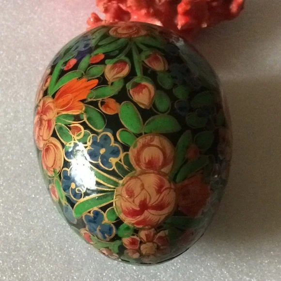 Antique hand paint jewelry box - Picture 1 of 4